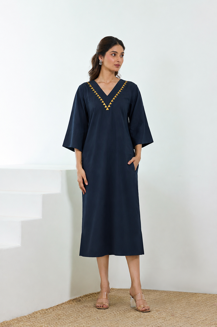 BASIKALI | Midnight Blue Midi Dress - image 2