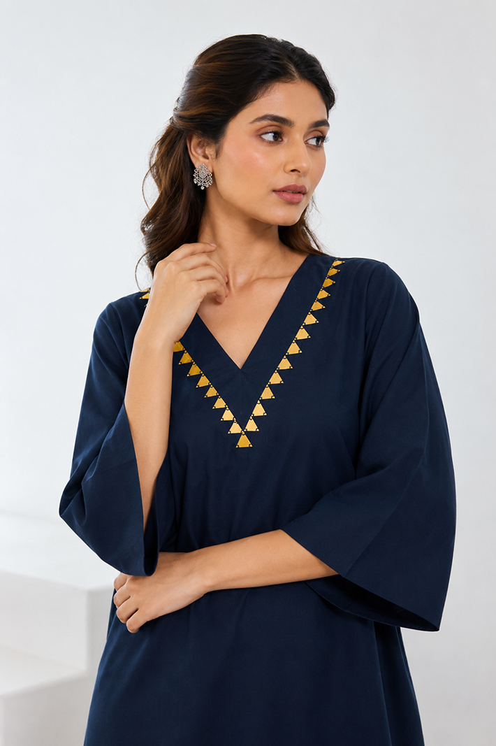 BASIKALI | Midnight Blue Midi Dress - image 4
