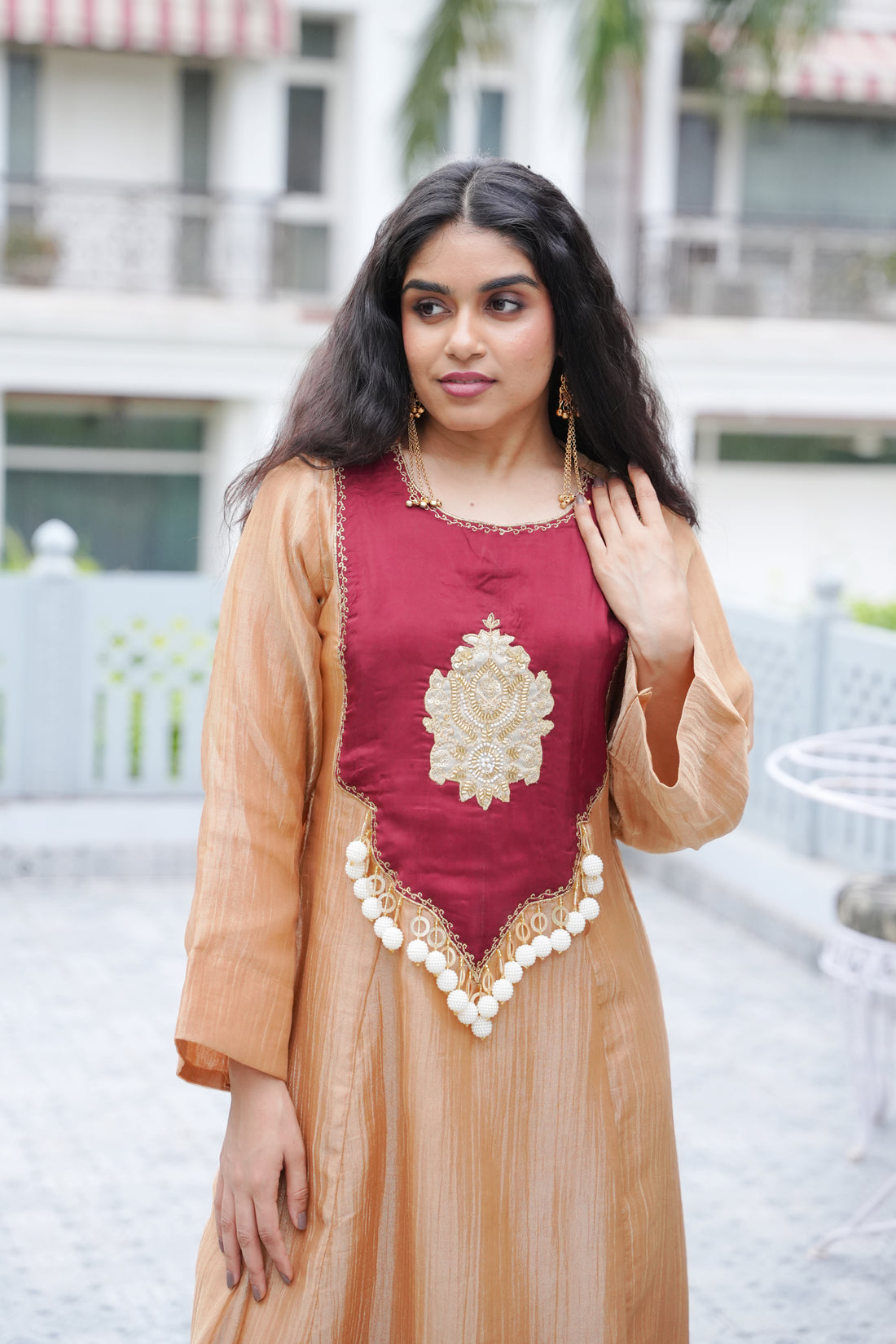 Maroon Royale Anarkali Set