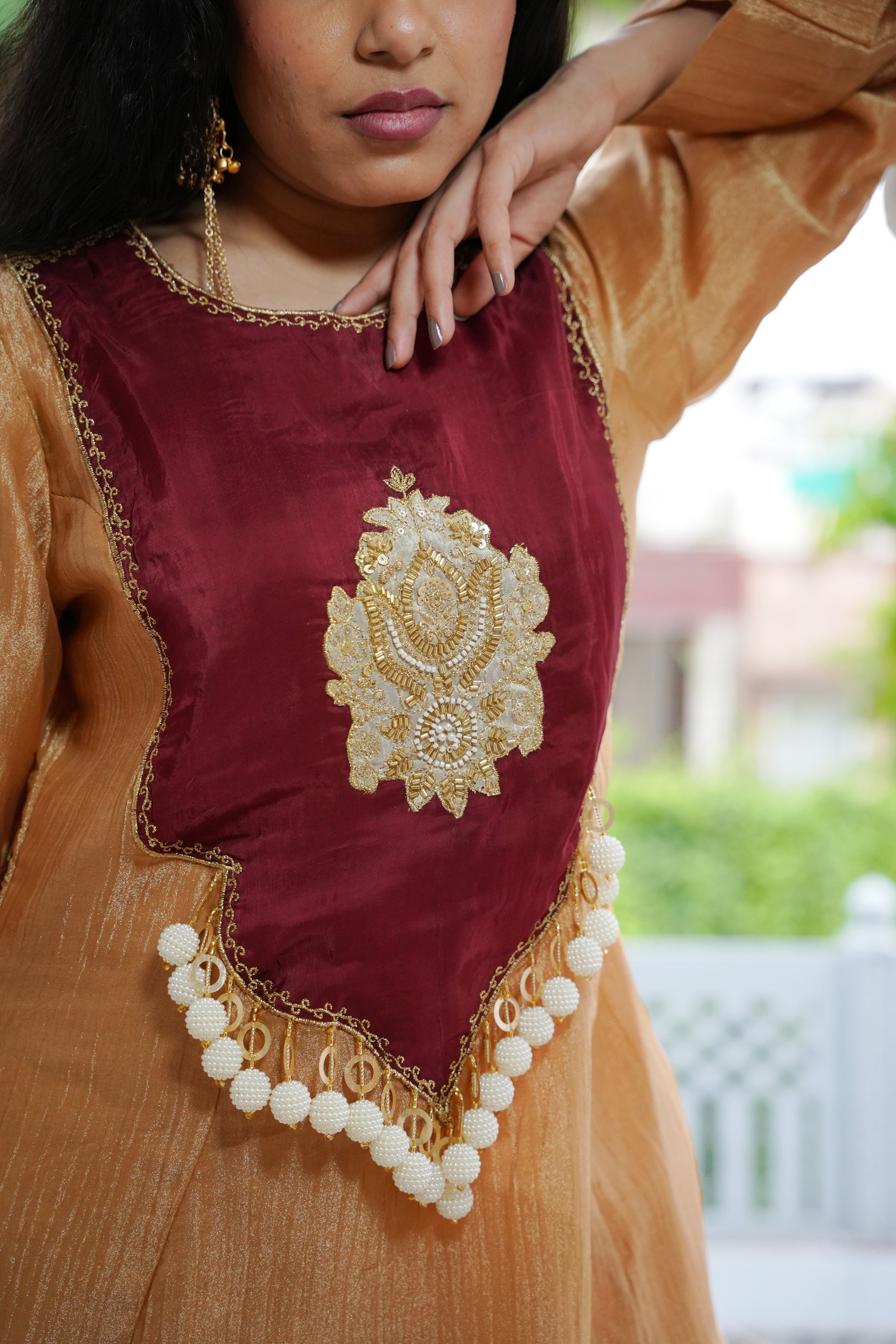 Maroon Royale Anarkali Set