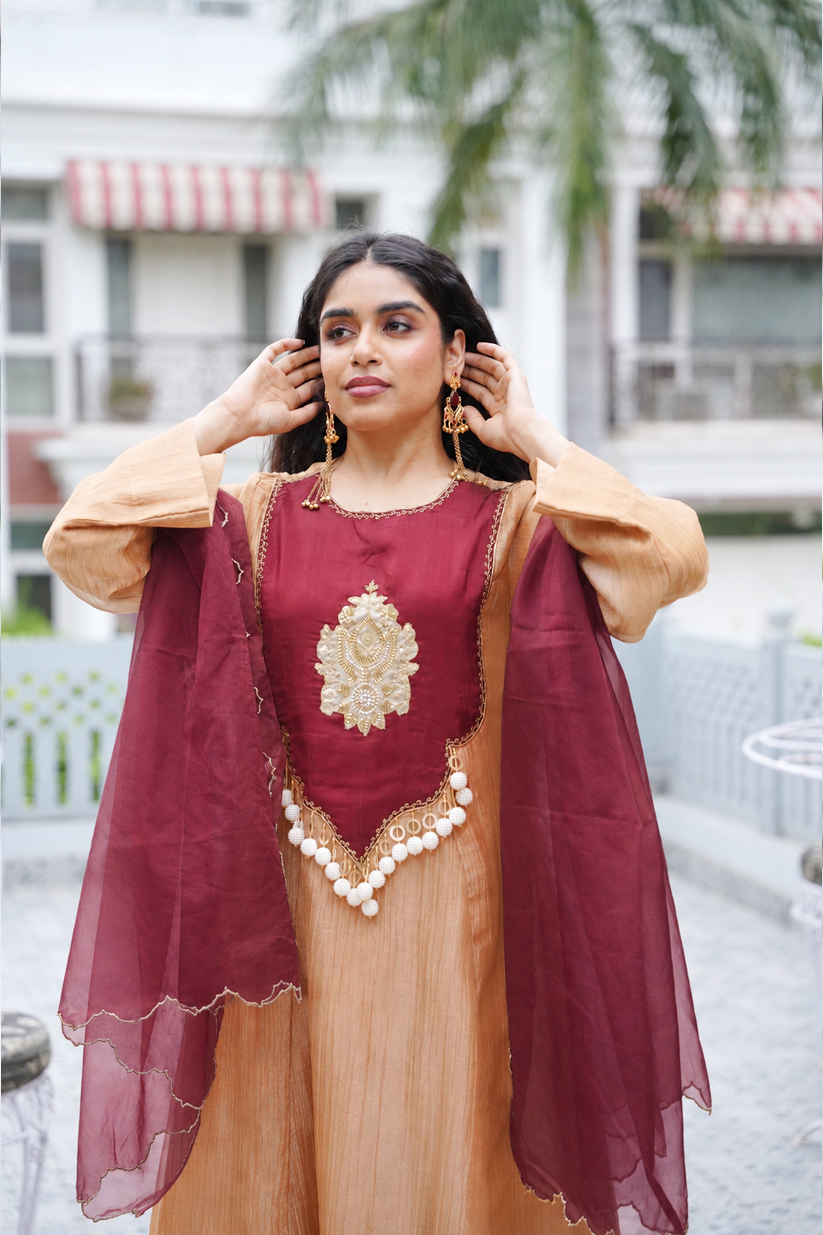 Maroon Royale Anarkali Set