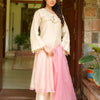 Blush Ombre Tissue Suit with Handwork detailing