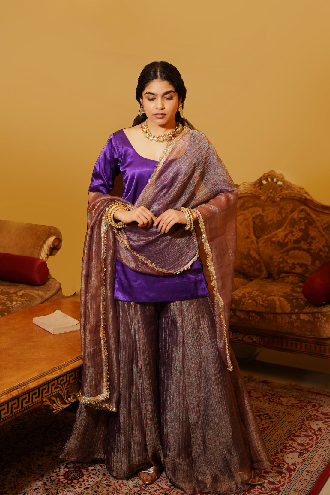 Midnight Iris Sharara Set