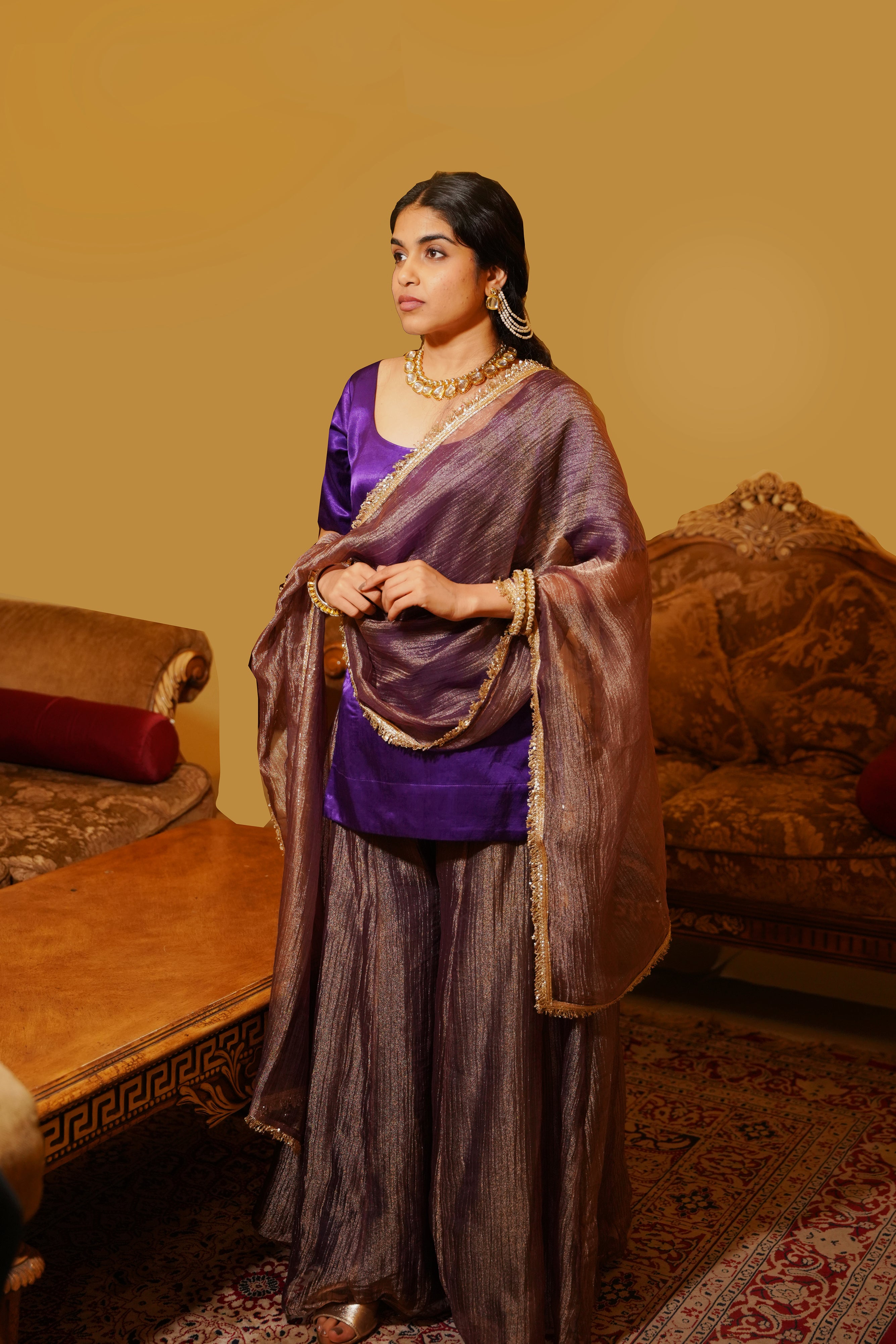 Midnight Iris Sharara Set